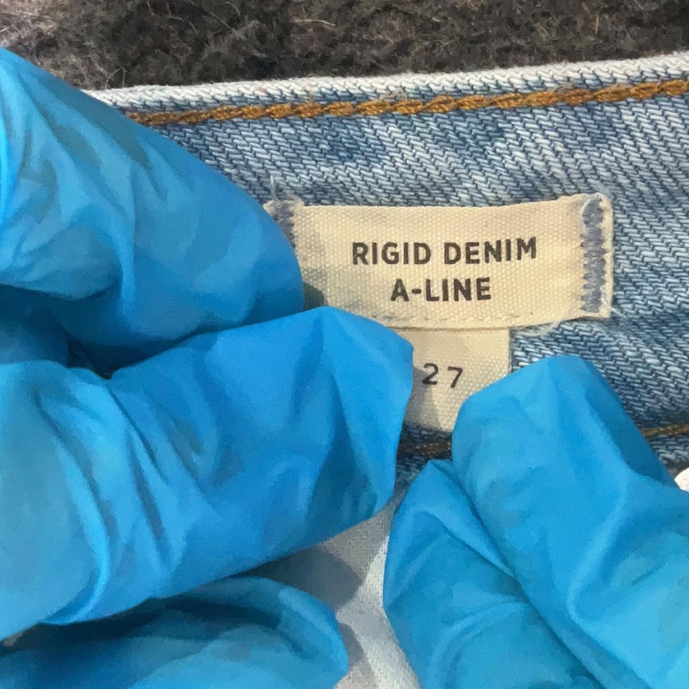 Madewell Light Blue A-Line Denim Skirt NWOT - Picture 4 of 5